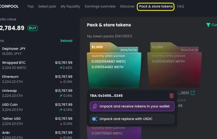 What is Pack and Store Token